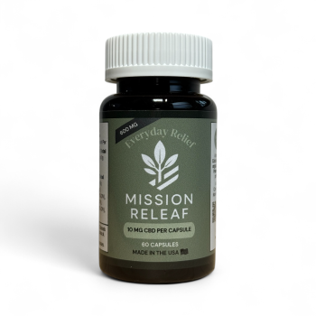 10mg Everyday Relief CBD Capsules - 60 count bottle (600mg)