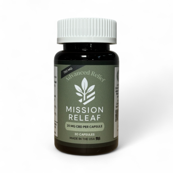 25mg Advanced Relief CBD Capsules - 30 count bottle (750mg)