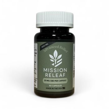 25mg Advanced Relief CBD Capsules - 60 count (1500mg)